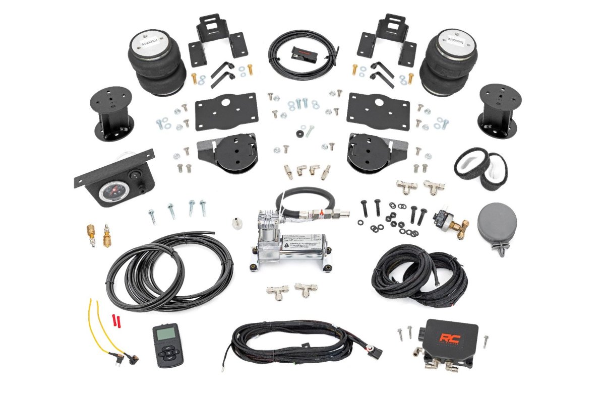 Ram 1500 Air Spring Kit - Rear - Rough Country - w/compressor | Wireless Controller | 6 Inch Lift Kit - '19-'23